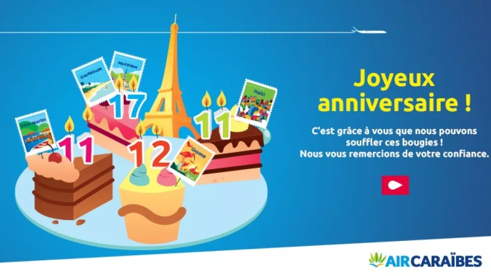 Joyeux anniversaires avec Air Caraïbes