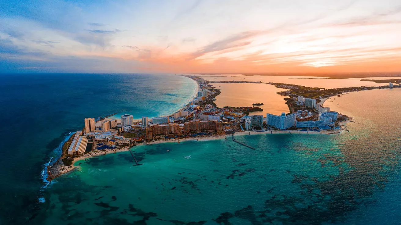 Coucher de soleil de Cancun