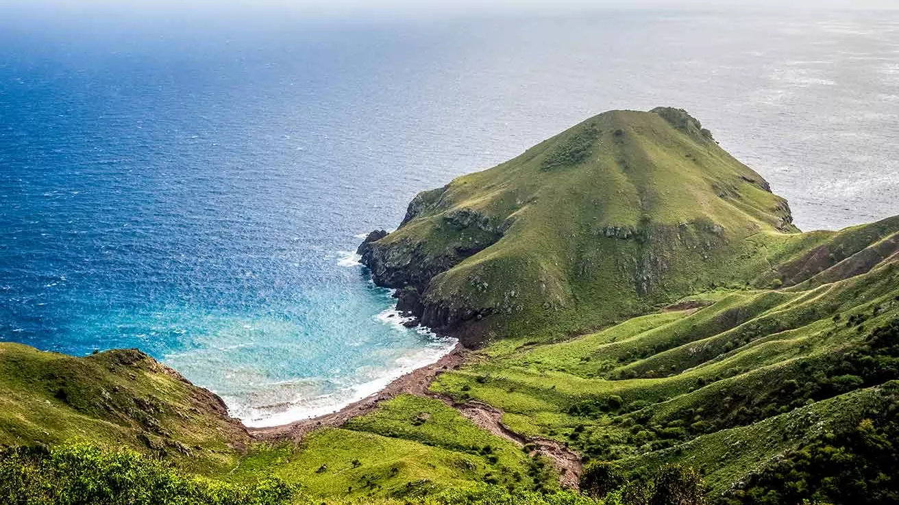 View of the island of Saba from the mountain