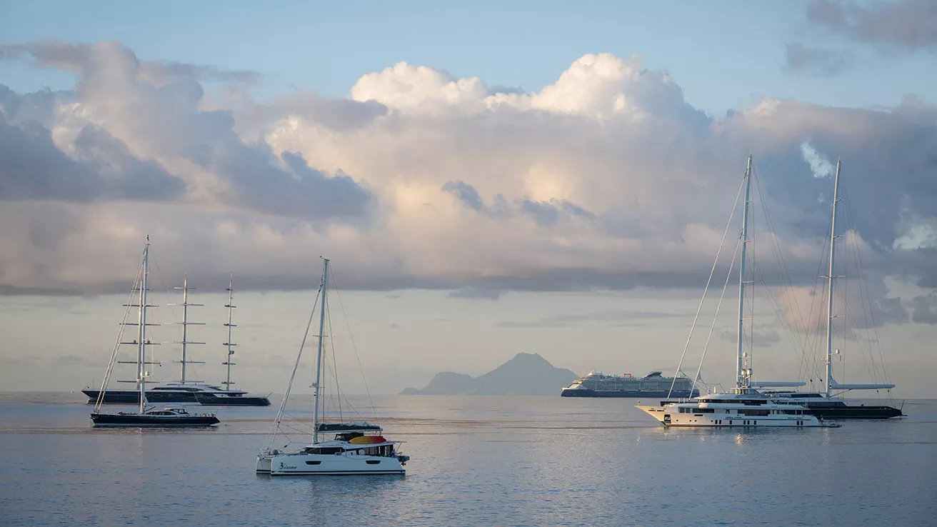 Simpson Bay on the island of Saba