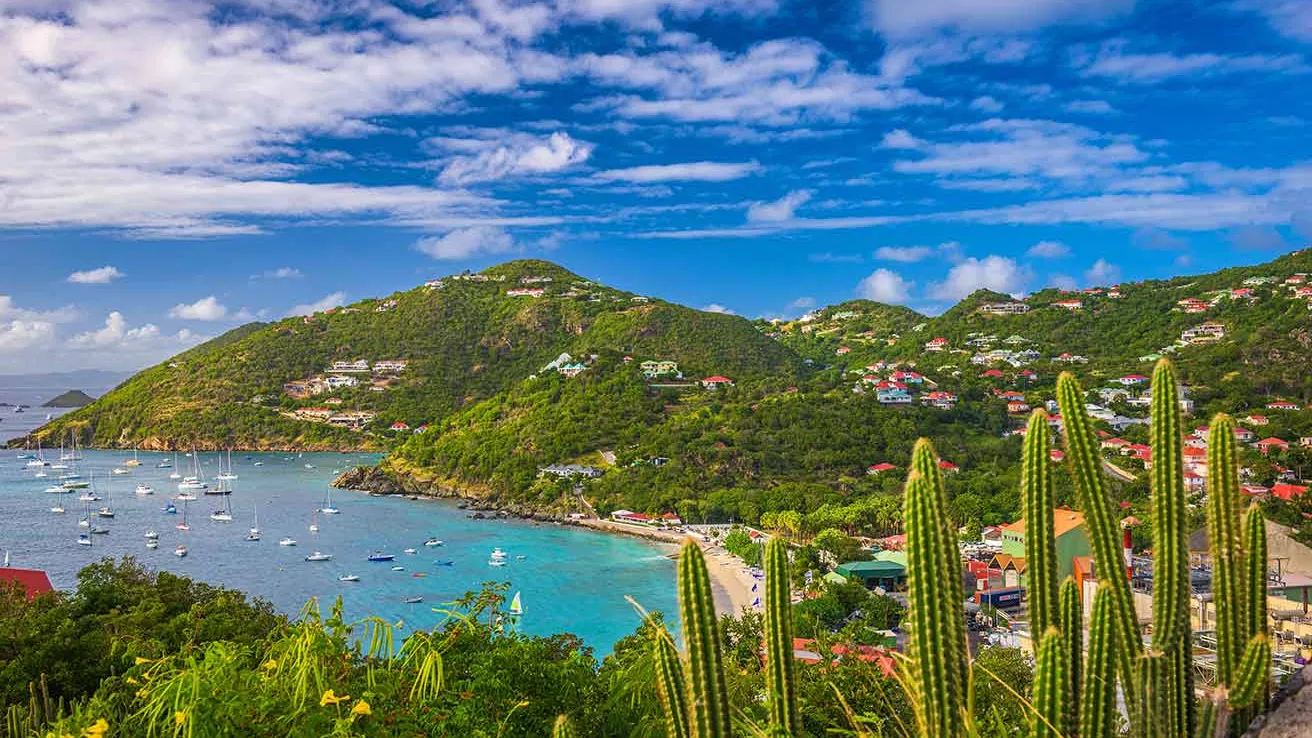 Vue sur l&#039;île de Saint-Barthélemy