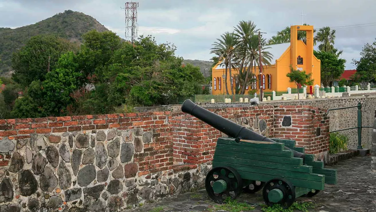 Fort sur l&#039;île de Saint-Eustache