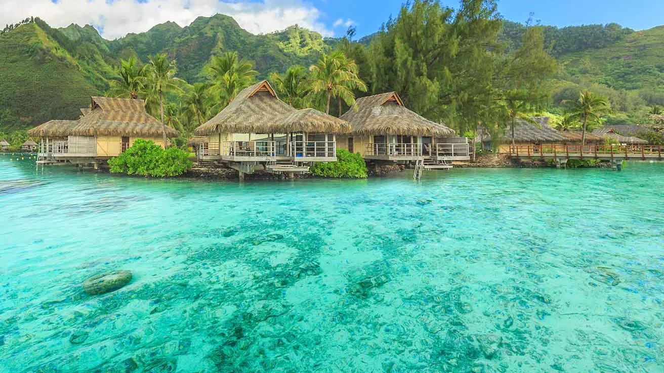 Station balnéaire de l&#039;île de Moorea à Tahiti