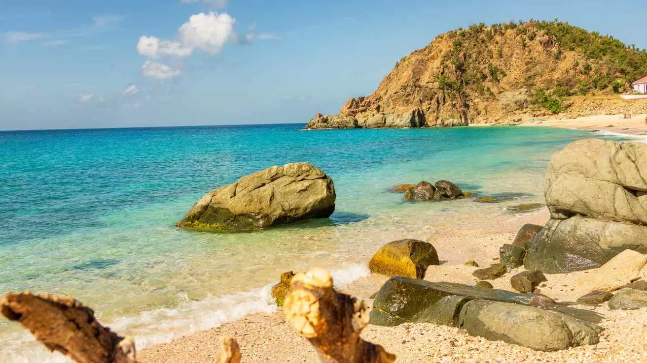 Plage paisible à Saint-Barthélemy