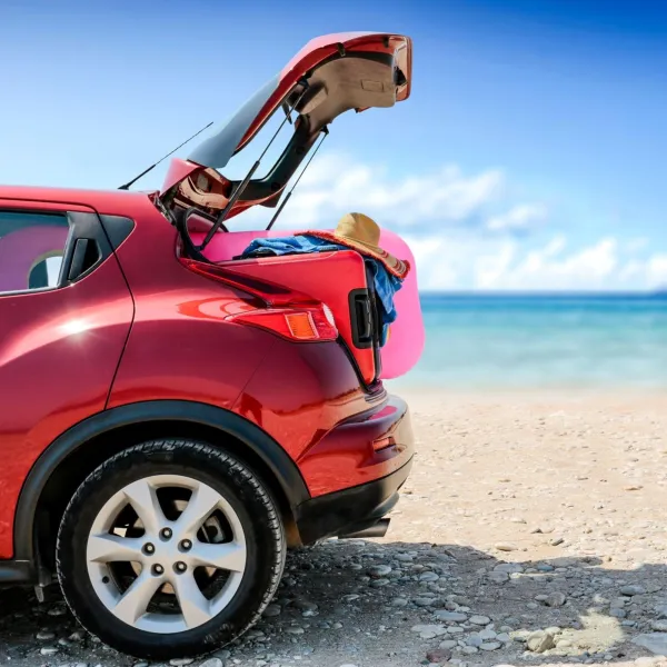 plage voiture bagage 