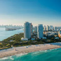 Vue aérienne sur les buildings de Miami