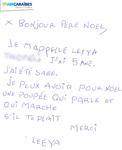 lettre au pere noel leeya