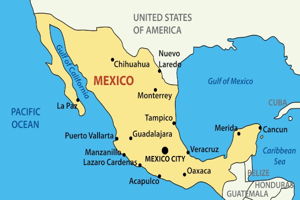 Carte du Mexique