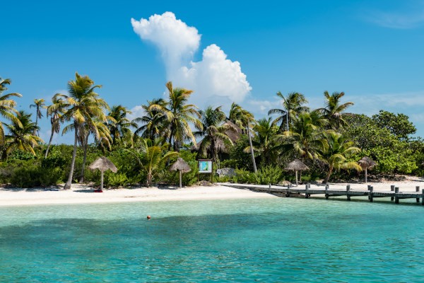 Plage sur Isla Contoy au Mexique