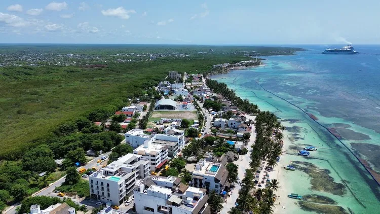 Vue sur la Isla Cozumel