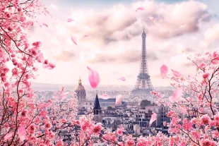 Paris romantique au printemps