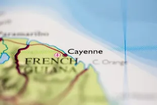 cayenne sur une carte